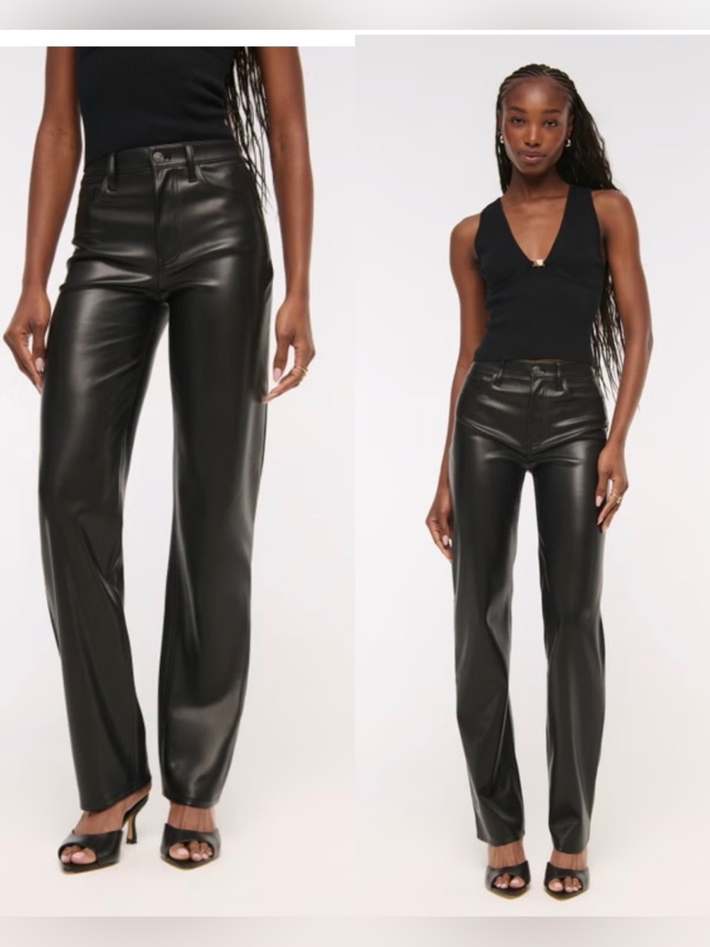 Abercrombie&Fitch The 90’s Relaxed High Rise Vegan Leather Pants , size 29